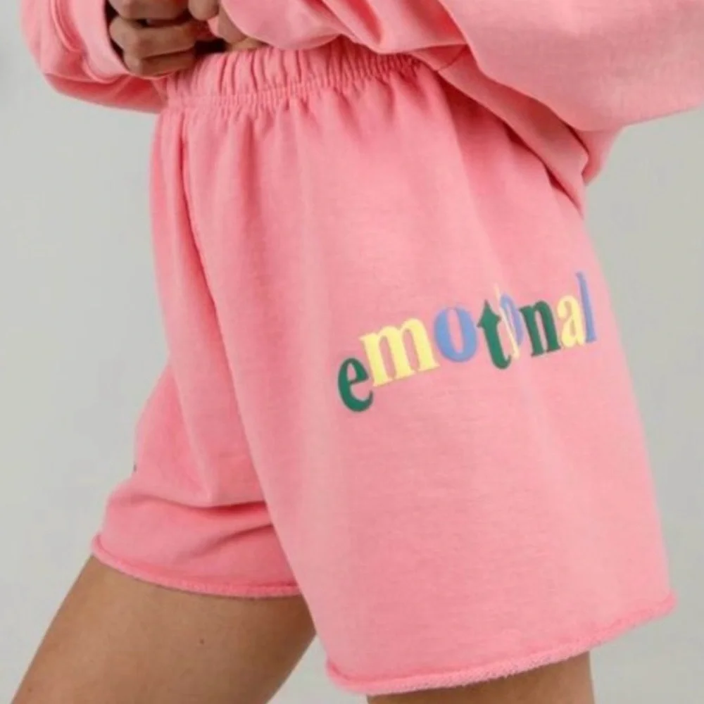 mayfair the label emotional pink sweatshorts shorts